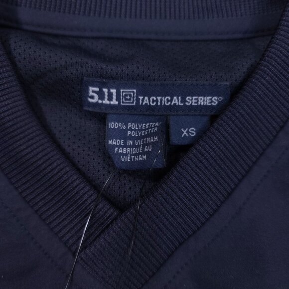 5.11 Tactical Shirt Men XS Fire Navy Station Windshirt Pullover Water Repellent - Picture 5 of 6